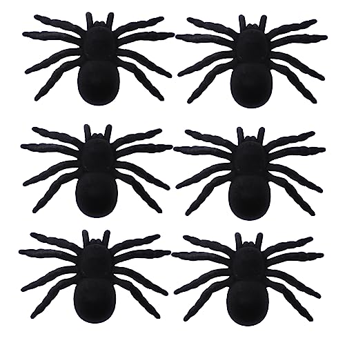 Vaguelly Halloween Szene Schmuck 6pcs Spinne Dekorationen Realistische Spinne Requisiten von Vaguelly
