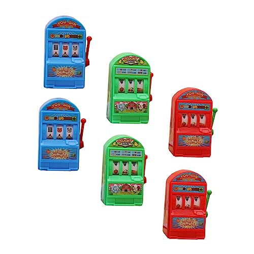 Vaguelly 6 Stücke Maschine Mini Spiel Slot Maschine Mini Sparschwein Spiel Konsolen Versorgung Zubehör Lustige Zubehör Kunststoff von Vaguelly