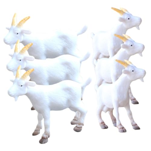 Vaguelly 6 Stücke Mini Bauernhof Tier Figuren PVC Ziege Statuen Dekorative Ziege Figur Spielzeug Für Outdoor Indoor Decor Vaguelly 6 Stücke Mini Bauernhof Tier Figuren PVC Ziege Statuen Dekorative Ziege Figur Spielzeug Für Outdoor Indoor Decor von Vaguelly