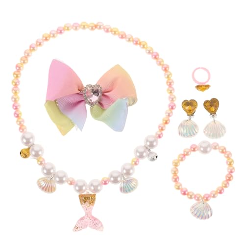 Vaguelly Meerjungfrauen-Prinzessin-schmuckspielzeug-Set – Halskette Armband Und Perlen-Accessoires Für Mädchen Zum Anziehen – von Vaguelly