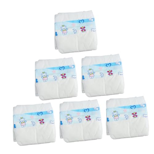 Vaguelly 6 Teiliges Puppen Anziehset Puppenwindeln Neugeborene Puppen Ohne Weichteile Puppe Hat Mini Babys Puppenkleidung Reborn Puppen Kleine Puppenwindeln Blau Kunststoff von Vaguelly