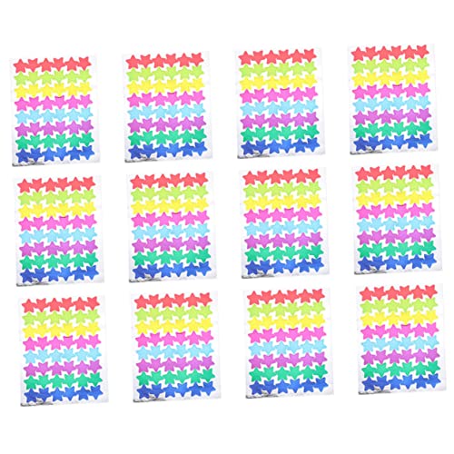 Vaguelly 60 Blatt Bunte Sternaufkleber für Selbstklebende Belohnungssticker für Lehrer und Schulbedarf zum Motivieren und Auszeichnen der Schule Vaguelly 60 Blatt Bunte Sternaufkleber für Selbstklebende Belohnungssticker für Lehrer und Schulbedarf zum Motivieren und Auszeichnen der Schule von Vaguelly