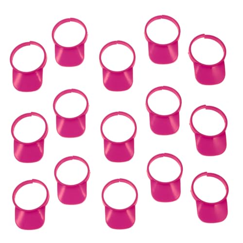 Vaguelly 60 Stück Kleiner gelber Enten-Sonnenhut Tierfiguren Rosa Hut Mini-Enten Zubehör für Babypuppen doll Accessories mockin Puppe Miniaturhüte Mini-Puppenmütze Plastik von Vaguelly