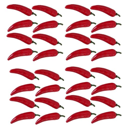 Vaguelly 60 Stück Mini Künstliche Chili Paprika Teiliges für Dekoration und Fotografie Realistische Fake Paprika für Home Decor und Partys Lebensmittelsimulation Leicht und Langlebig Vaguelly 60 Stück Mini Künstliche Chili Paprika Teiliges für Dekoration und Fotografie Realistische Fake Paprika für Home Decor und Partys Lebensmittelsimulation Leicht und Langlebig von Vaguelly
