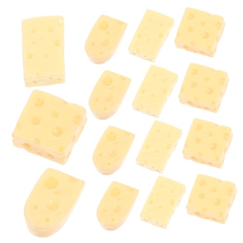 Vaguelly 60 Stück Simulierter Mini-käse Dessert-Modelle Künstlicher Käse Falsches Käse Dessert-Ornament Käseanhänger Für Handyhülle Fake-käse-Ornament Bastelzubehör Harz Yellow von Vaguelly