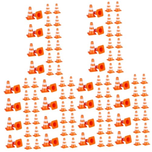 Vaguelly 600 STK Simulationsrequisiten Für Straßensperren Lernspielzeug Für Kinder Puzzle-Spielzeug Straße Straßenschilder Spielzeug Kinderkegel Mini-orangenkegel Plastik Klein Parkkegel von Vaguelly