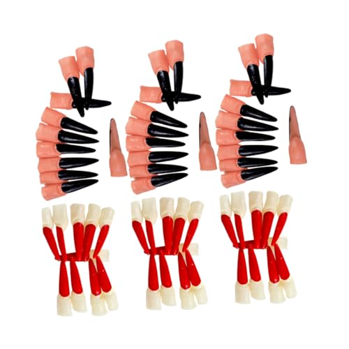 Vaguelly 60stücke Halloween Witch Fingernägel Lustige Kostüm Accessoires Für Halloweenpartys Rollenspiele Und Verkleidungen Leichte Und Praktische Requisiten Mit Freunden Und Familie von Vaguelly