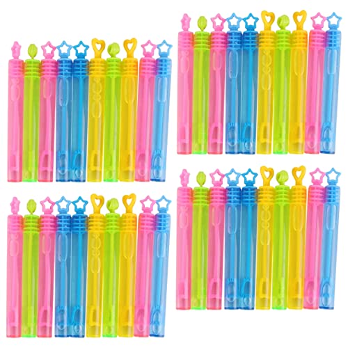 Vaguelly 64 Stück Teiliges Seifenblasenstäbe für Bunte Tragbare Seifenblasenstäbe für Sommer Spaß für Outdoor Aktivitäten und Interaktives Zufällige Farbe von Vaguelly