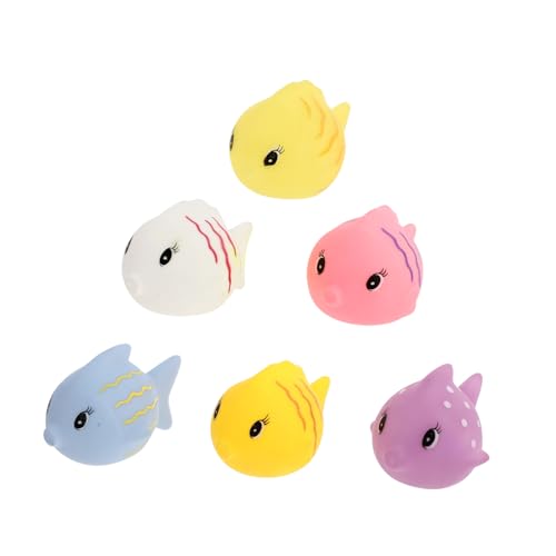 Vaguelly 6St Badespielzeug Süßes Fischspielzeug Bad Schwimmen Säuglingsbad schwimmendes Bath time Toys badewannenspielzeug Duschspielzeug Duschbad- PVC Colorful Vaguelly 6St Badespielzeug Süßes Fischspielzeug Bad Schwimmen Säuglingsbad schwimmendes Bath time Toys badewannenspielzeug Duschspielzeug Duschbad- PVC Colorful von Vaguelly