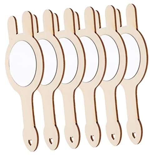 Vaguelly 6St Holzspiegel wandspiegel Schminkspiegel Baukasten bastelset basteln für unfertige Mini-Spiegel entzückendes Spiegelspielzeug für hölzern Khaki Vaguelly 6St Holzspiegel wandspiegel Schminkspiegel Baukasten bastelset basteln für unfertige Mini-Spiegel entzückendes Spiegelspielzeug für hölzern Khaki von Vaguelly