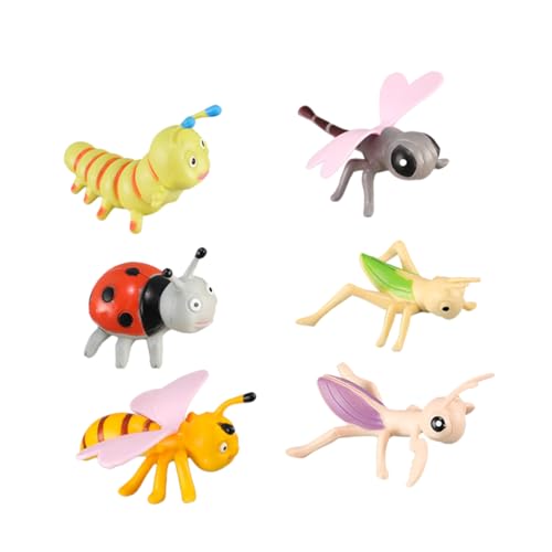 Vaguelly 6St Insektenmodell deko geburtstagsdeko Geruchloses Insekten Kinderzimmer Insekten für Cartoon-Insekten- PVC von Vaguelly