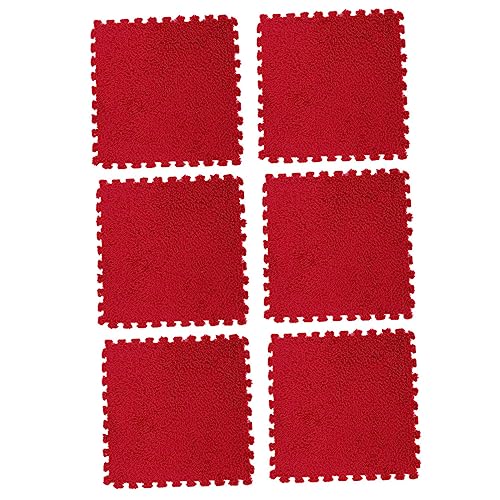Vaguelly 6Stücke Teiliges Aus Plüschigen Bodenfliesen Multifunktionale Spielmatte Aus rutschfest Für Wohnzimmer Und Kinderzimmer Pflegeleicht Und Schadstofffrei von Vaguelly