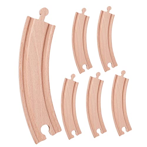 Vaguelly 6Stücke Teiliges Holzschienen für DIY Zugspuren Zubehör Kreatives für Entwicklung von Motorik und Fantasie für Holzeisenbahn Erweiterungen Vaguelly 6Stücke Teiliges Holzschienen für DIY Zugspuren Zubehör Kreatives für Entwicklung von Motorik und Fantasie für Holzeisenbahn Erweiterungen von Vaguelly