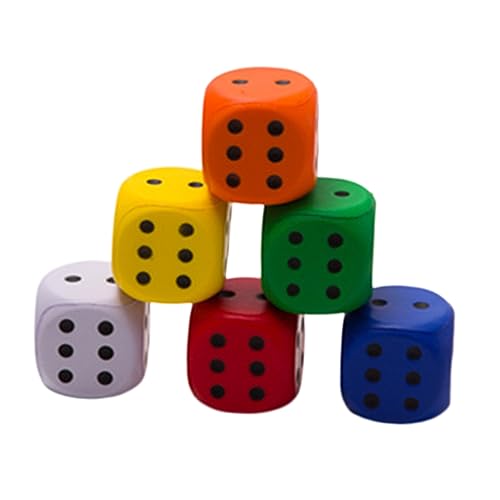 Vaguelly 6Stücke Teiliges Schaumstoffwürfel Rot Blau Gelb Grün Orange und Weiß Pädagogisches für Partyspiele und Würfelspiele Sicher und Vaguelly 6Stücke Teiliges Schaumstoffwürfel Rot Blau Gelb Grün Orange und Weiß Pädagogisches für Partyspiele und Würfelspiele Sicher und von Vaguelly