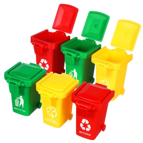 Vaguelly Mülleimer-spielzeugset 6-teilig Für Jungen Und Mädchen Lernspielzeug Müllsortierbehälter Pädagogisches Erkenntnisspielzeug von Vaguelly