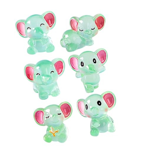 Vaguelly 6pcs Miniatur -elefantenstatuen Harz Elefant Figur Tier Mini -gartendekoration Vaguelly 6pcs Miniatur -elefantenstatuen Harz Elefant Figur Tier Mini -gartendekoration von Vaguelly