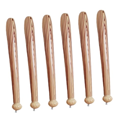 Vaguelly 6st Aufblasbarer Baseball Werfen Zappeln Paddel Sport Ring Essiggurke Partygeschenke Party -Requisiten Baseballschläger-Requisite Partyzubehör Jubel Liefert PVC von Vaguelly