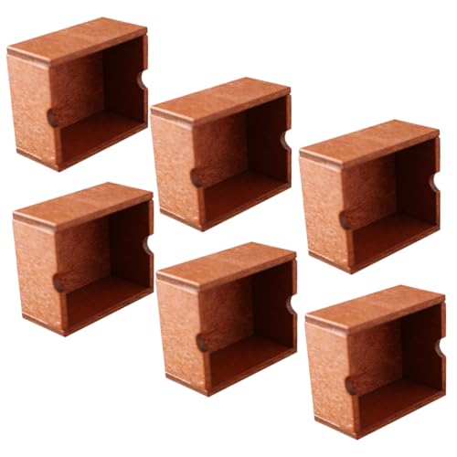 Vaguelly Mini-körbe-Set Aus Holz 6-teilig Puppenhauskörbe Miniatur-aufbewahrungskisten für Die Dekoration Von Minihäusern Bastelprojekte Feenhäuser von Vaguelly