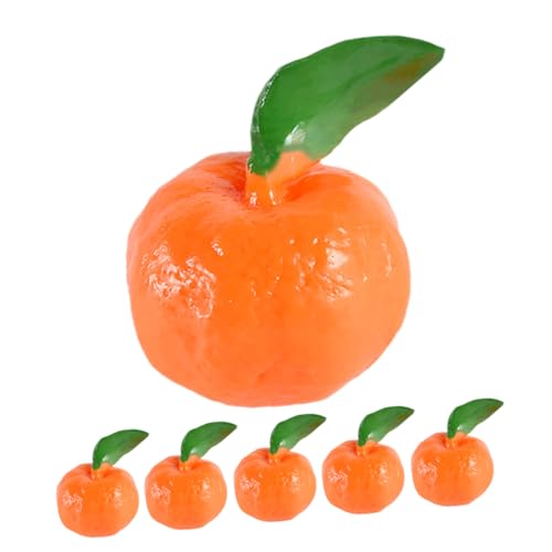 Vaguelly 6 Stücke PVC Realistische Orange Früchte Spielzeug Pretend Lebensmittel Decor Obst Requisiten Für Kochen Szene von Vaguelly