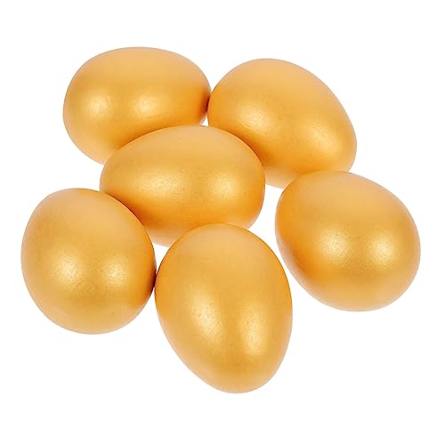 Vaguelly 6st Ostern Goldene Eier Ostern Gefüllte Eier Für Die Küche Künstliche Hühnereier Eier Ornamente Party Dekorieren Küken Ostereier Lackierbar Eier Jumbo Henne Korb Hölzern Vaguelly 6st Ostern Goldene Eier Ostern Gefüllte Eier Für Die Küche Künstliche Hühnereier Eier Ornamente Party Dekorieren Küken Ostereier Lackierbar Eier Jumbo Henne Korb Hölzern von Vaguelly