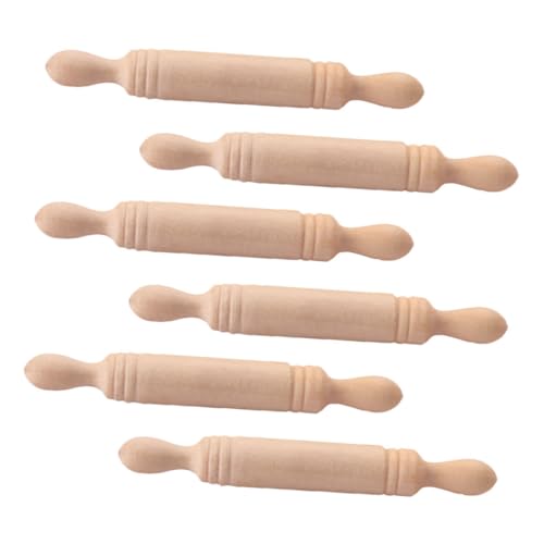 Vaguelly 6st Shiwan Rollstock Klein Menschen Miniatur Lose Teile Für Die Ersten Jahre Minipool Spieltabletts Für Nudelholz Mini- Kinderküche Mini-küchenzubehör Hölzern von Vaguelly
