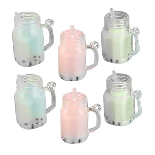 Vaguelly Puppenhaus Miniatur Miniatur Getränke 6 Stücke Mini Tee Tasse Sets Dekorative Gefälschte Getränke von Vaguelly