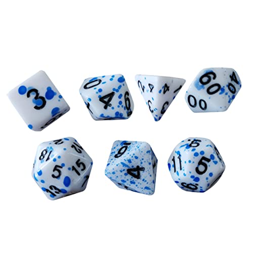 Vaguelly 7 Stück Brettspiel Würfel Spiel-Requisiten Partyzubehör Unregelmäßige Punktwürfel Realistische Blutwürfel Würfel Für Rollenspiele Blutspritzerwürfel Blue Acryl Vaguelly 7 Stück Brettspiel Würfel Spiel-Requisiten Partyzubehör Unregelmäßige Punktwürfel Realistische Blutwürfel Würfel Für Rollenspiele Blutspritzerwürfel Blue Acryl von Vaguelly