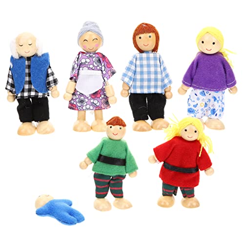 Vaguelly 7 Stück Figuren Für Rollenspielzeug Für Die Familie Für Familienrollenspiele Figuren Puppen Rollenspielpuppen Flexible Puppen Familienfiguren Spielzeugpuppen Stoff von Vaguelly