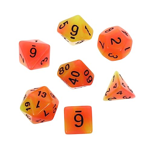 Vaguelly 7 Stück Leuchtende Facetten Reiche Würfel Spielwürfel Spiel Kleine Würfel Spiel Requisiten Würfel Zubehör Für Partywürfel Lustige Würfel Leuchtende Würfel Green Harz von Vaguelly