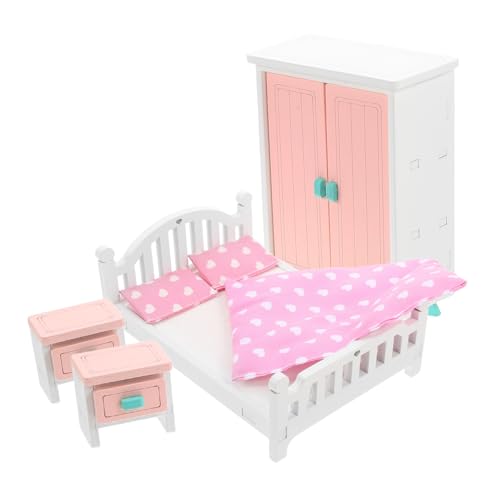 Vaguelly 7 Stück Puppenhausmöbel Miniaturmöbel Kleiner Holzstuhl für Puppe Mini-Puppenhauszubehör Puppenhausdekor kleine Puppenstubenmöbel Modell Puppenstubentisch hölzern von Vaguelly