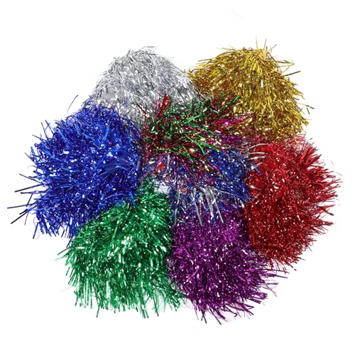 Vaguelly 7 Stück Teiliges Bunte Metallic Cosplay Perücken für Damen und Mädchen Schimmernde Party Haarteile Faschingsperücken für Themenpartys und Maskeraden von Vaguelly
