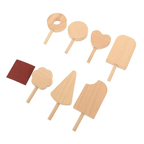 Vaguelly 7 Stück Teiliges Holz Eiscreme Deko Natürliche Buche Langlebig und Flexibel Realistische Eisformen für Diy Basteln Sommerliche Laden und Wohnraumdekoration Vaguelly 7 Stück Teiliges Holz Eiscreme Deko Natürliche Buche Langlebig und Flexibel Realistische Eisformen für Diy Basteln Sommerliche Laden und Wohnraumdekoration von Vaguelly