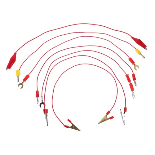 Vaguelly 7 Stück Teiliges Labor Verbindungskabel mit Krokodilklemmen und Bananenstecker für Physik Experimente Lernset für Elektrische Schaltungen und DIY Projekte Vaguelly 7 Stück Teiliges Labor Verbindungskabel mit Krokodilklemmen und Bananenstecker für Physik Experimente Lernset für Elektrische Schaltungen und DIY Projekte von Vaguelly