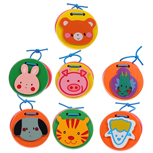 Vaguelly 7 Stücke Runde Tier Kastagnetten Musical Musical Für Für Babys Musical Percussion Instrument Holz Vaguelly 7 Stücke Runde Tier Kastagnetten Musical Musical Für Für Babys Musical Percussion Instrument Holz von Vaguelly