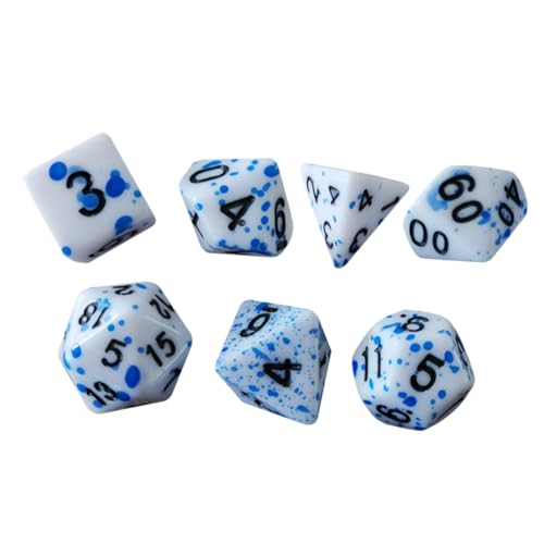 Vaguelly 7pc Würfel Set Unregelmäßige Punkte Rolle Spielen Gaming Würfel Realistische Halloween Requisiten von Vaguelly