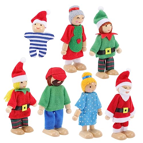 Vaguelly 7 Teiliges Familienpuppen Minispielzeug Rollenspiel Für Mini Puppenspielhaus Puppenspielset Rollenspielpuppen Für Puppenhaus Stoff von Vaguelly