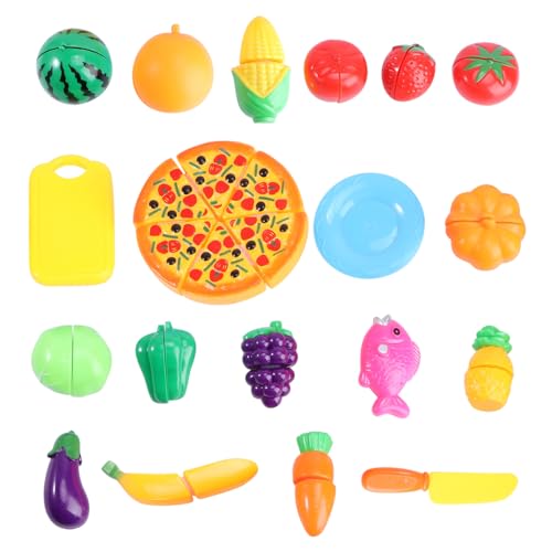 Vaguelly 72 STK Spielzeuge Küchenschneidespielzeug Spielzeugset Obst Kind von Vaguelly