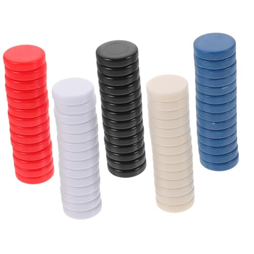 Vaguelly 75 Stück Lernspiel Chips für Leere Poker Chips Rot Beige und Blau für Zählspiele und Mathematische für Unterrichtshilfen und Partys von Vaguelly