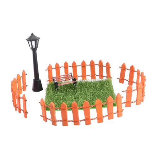 Vaguelly Erstellen Sie Eine Miniatur-gartenszene Mit 7 Mini- -parkstühlen Miniatur-Landschaft Miniatur-straßenlaternen Sicher Für Die Gartendekoration von Vaguelly