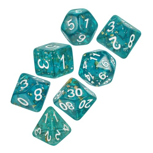 Vaguelly 7 Stücke Multi Seiten Acryl Würfel Polyhedral Spiel Würfel Party Liefert Für Home Office von Vaguelly
