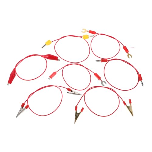 Vaguelly 7Stücke Teiliges Experimentierkabel mit Krokodilklemmen und Bananensteckern für Physikprojekte Geeignet für DIY Schaltkreis Lernkits und Wissenschaftliche Experimente von Vaguelly
