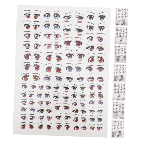 Vaguelly 8 Blatt Cartoon Augen Wasseraufkleber für DIY Bastelprojekte Selbstklebende Augenaccessoires für Kreative Arbeiten Vaguelly 8 Blatt Cartoon Augen Wasseraufkleber für DIY Bastelprojekte Selbstklebende Augenaccessoires für Kreative Arbeiten von Vaguelly