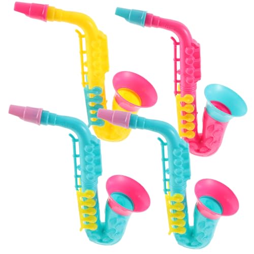 Vaguelly 8 STK Saxophon Spielzeug Saxophon Geschenke Simulation Saxophon Saxophon-verzierung Klarinette Spielzeug Spielen Sie Spielzeugtrompete Modelle Kind Weihnachten Instrument Plastik von Vaguelly