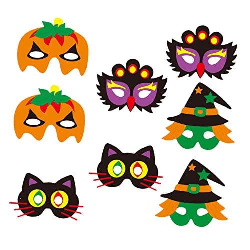 Vaguelly 8 Sets Halloween Maske Kinderkleidung Bekleidung Halloween Kostüme Kleid Party Maske Partys Kostüm Requisiten Kürbismaske Entzückende Gesichtsmaske DIY Masken Vaguelly 8 Sets Halloween Maske Kinderkleidung Bekleidung Halloween Kostüme Kleid Party Maske Partys Kostüm Requisiten Kürbismaske Entzückende Gesichtsmaske DIY Masken von Vaguelly