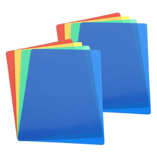 Vaguelly 8 Stück Bastelmatten aus Polymer Wiederverwendbare Leichte Kunstunterlagen Bunten Farben für Kreative Aktivitäten im Klassenzimmer und Zuhause für Töpferarbeiten von Vaguelly