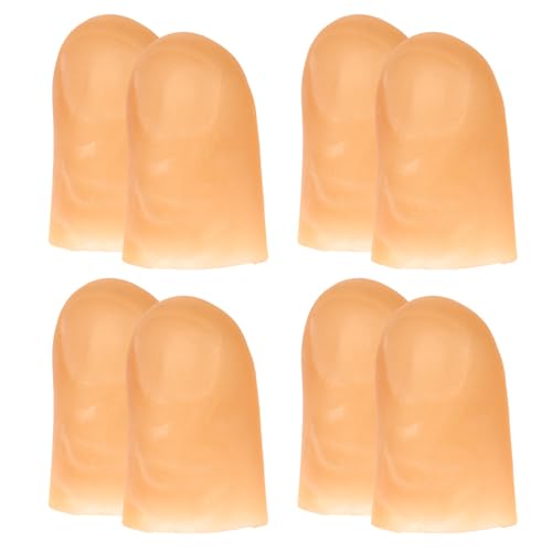 Vaguelly 8 Stück Fingerlichter gefälschte Finger gefälschter Daumen Daumenlichter Zehenschutz Nagel Übungsfinger Finger Lampe Daumenspitze von Vaguelly