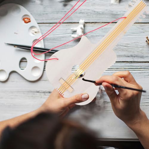 Vaguelly 8 Stück Gitarren-Holzausschnitte: DIY-Bastelarbeiten, Holzscheiben in Form Einer elektrischen Gitarre, Verzierungen, unvollendete Leere Holzornamente für Musikpartys Vaguelly 8 Stück Gitarren-Holzausschnitte: DIY-Bastelarbeiten, Holzscheiben in Form Einer elektrischen Gitarre, Verzierungen, unvollendete Leere Holzornamente für Musikpartys von Vaguelly