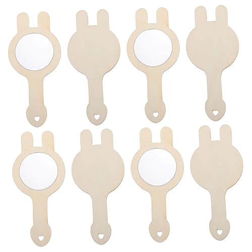 Vaguelly 8 Stück Kleine Holzspiegel Schminkspiegel Schminkspiegel Für Babys Reisespielzeug Für Kleiner Spiegel Kinderspielzeug Kosmetikspiegel Für Kleine Mädchen Schminklicht von Vaguelly