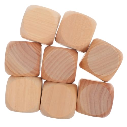 Vaguelly 8 Stück Leere Würfel Der Würfel Dados Euchre-würfel Farkle Leeres Brettspiel Beige Holz Vaguelly 8 Stück Leere Würfel Der Würfel Dados Euchre-würfel Farkle Leeres Brettspiel Beige Holz von Vaguelly