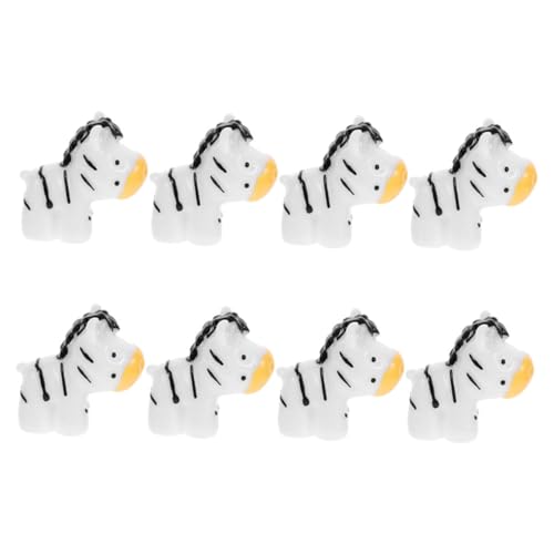 Vaguelly 8 Stück Mini-Zebra-Ornament Zebra- Kleine Tierfiguren Zebra Figur Kleine Figuren Miniaturfiguren Miniatur-Dinge Mini-tierspielzeug Winzige Tiere Zebra-Figur Harz von Vaguelly